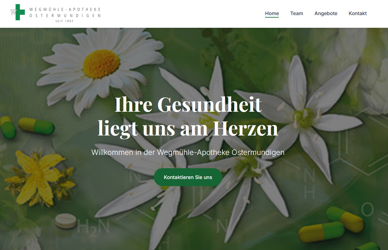 Wegmühle Apotheke Website Preview